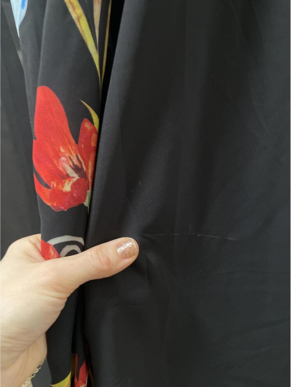 Maxi Dress Women's 3XL Black Floral Grunge Fairy Whimsigoth - Picture 6 of 13